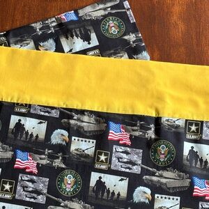 Handmade Pillowcase US Army.  Queen Size. New